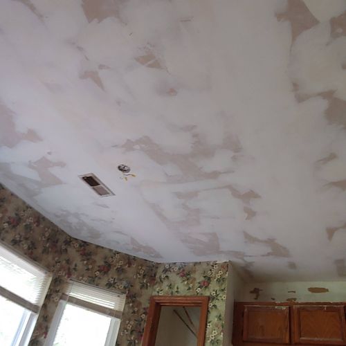 bofore with extensive drywall repair/forming