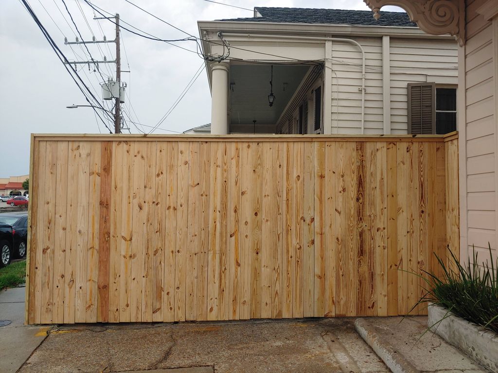 8ft 1 by 6 by 8ft Treated pine with cap.
