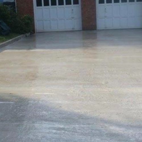 Did a great job on my  concrete driveway  Look lik