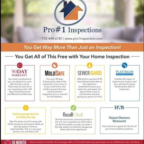 Warranties Included With All Home Inspections 