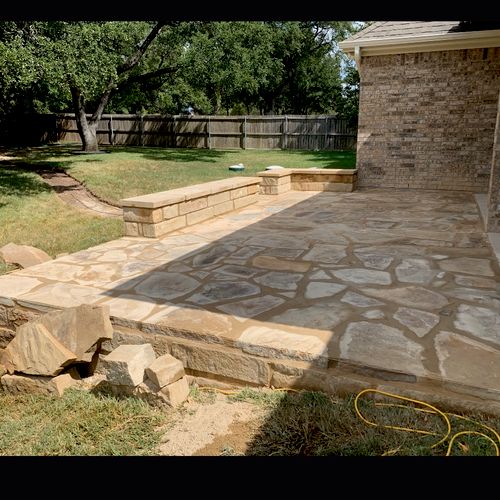 Stone Patio - Near Completion
