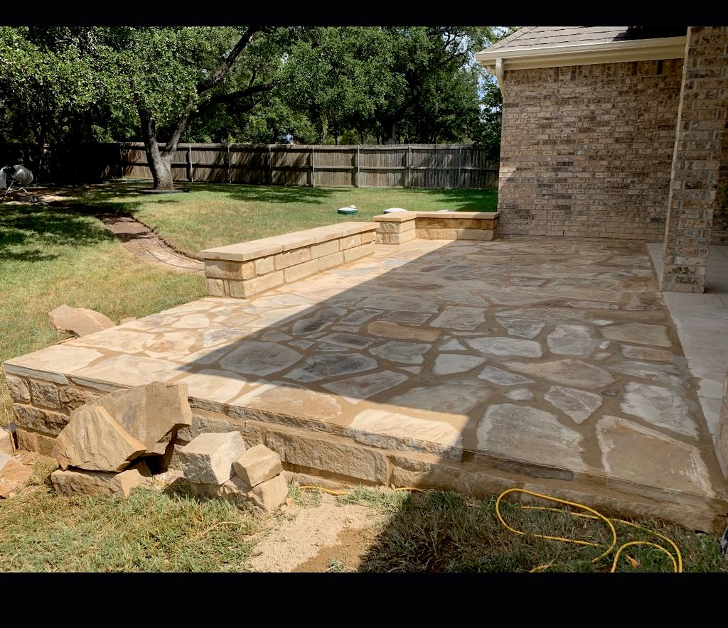 Stone Patio - Near Completion