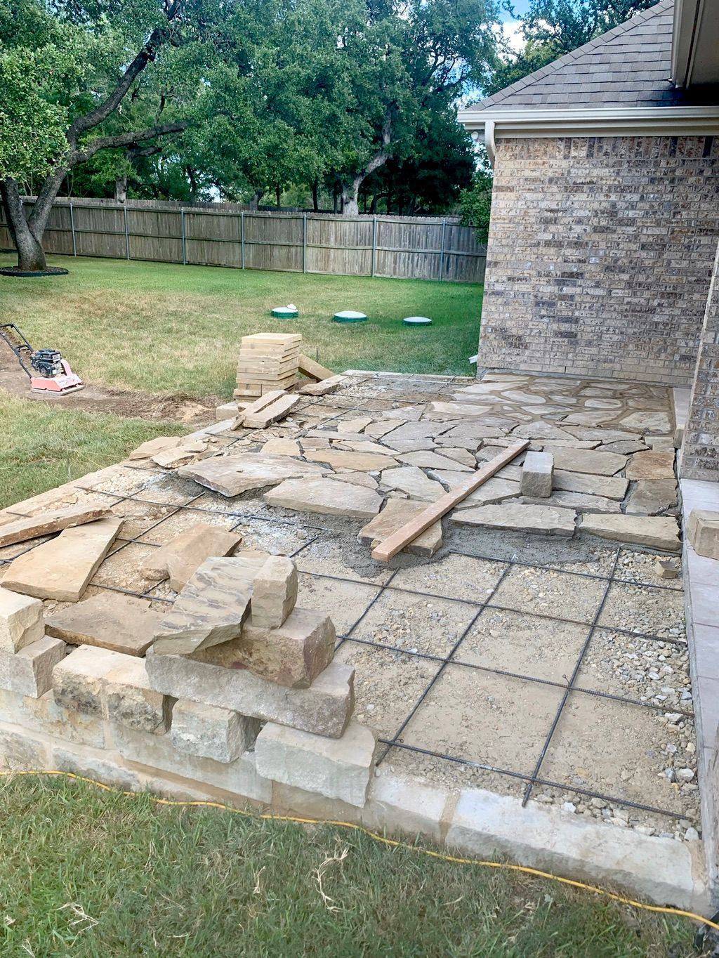 Stone Patio In-progress