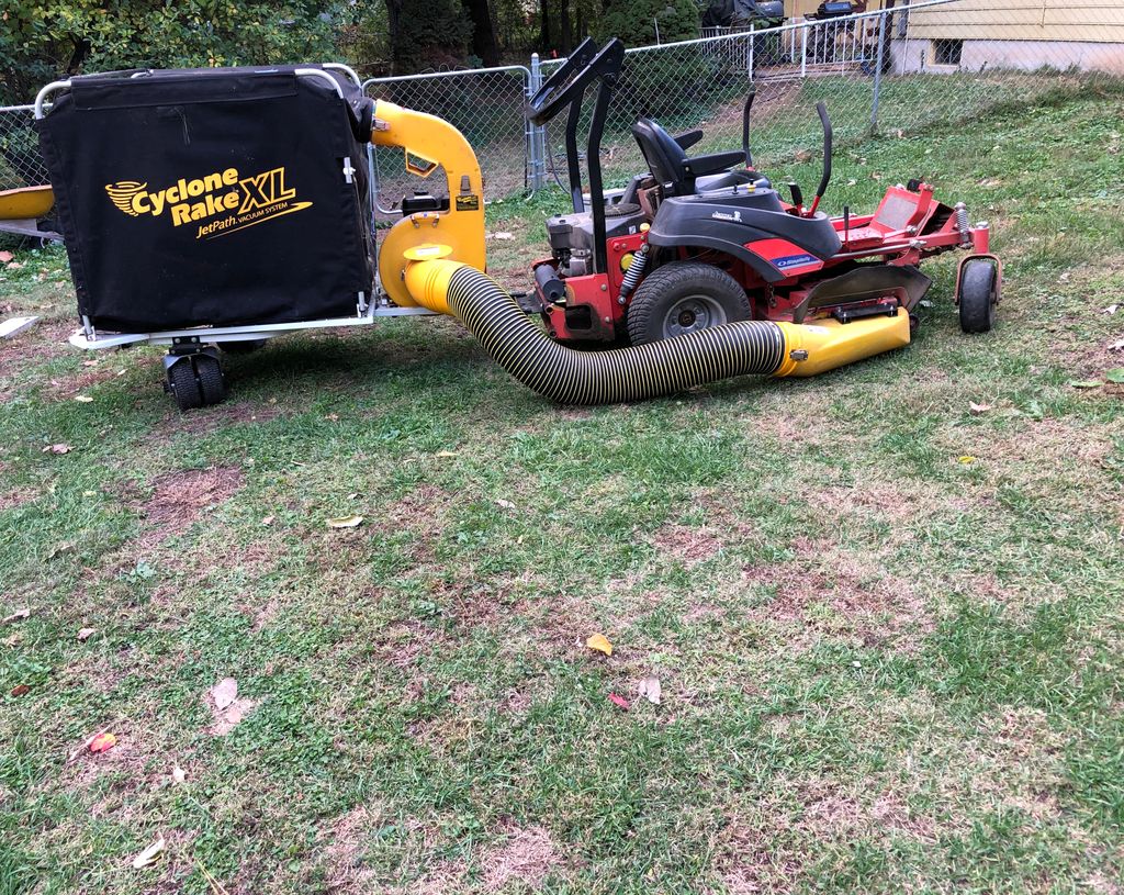 Leaf clean up set up. 