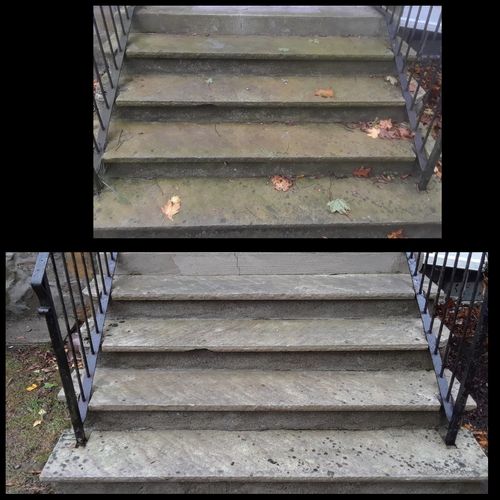 before and after front steps