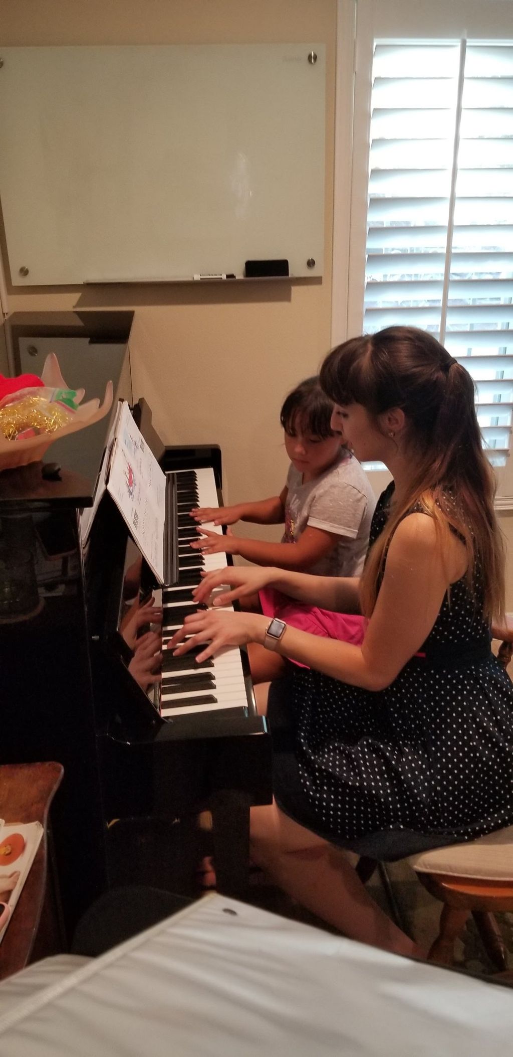 Duet with my lovely piano student!