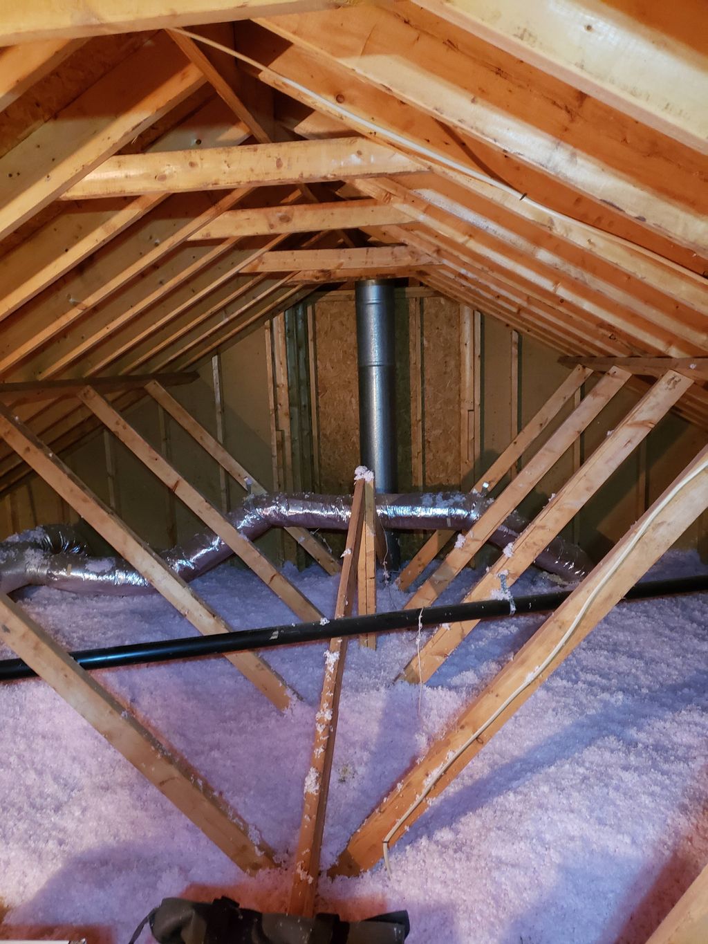 New attic insulation installed 