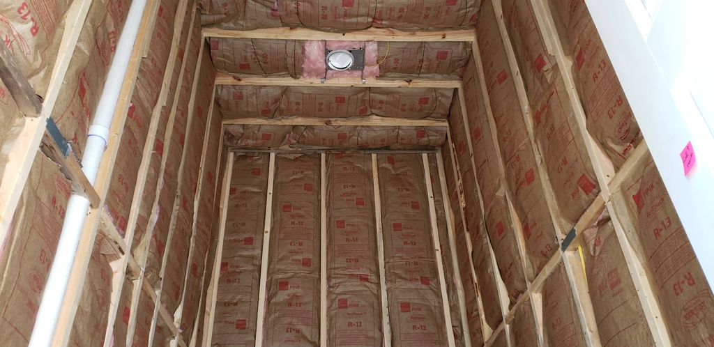 Batt insulation installed 