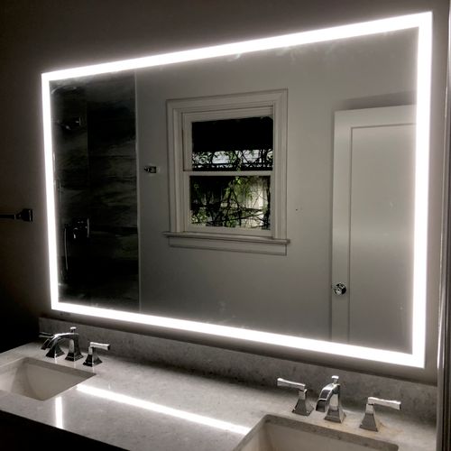 Installed dimmable LED “Paris Mirror” at house in 
