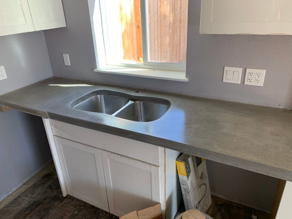 Custom poured concrete countertops 