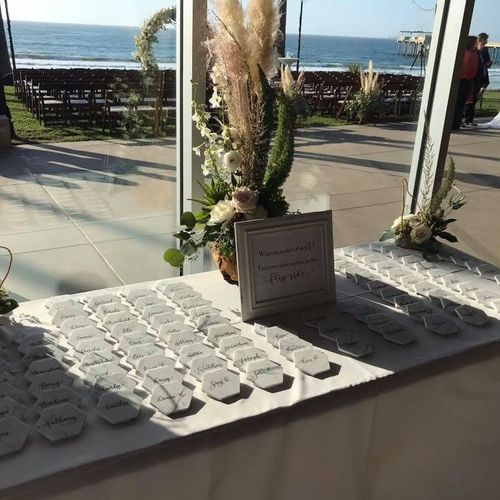 Simone was amazing, made the place card tiles just