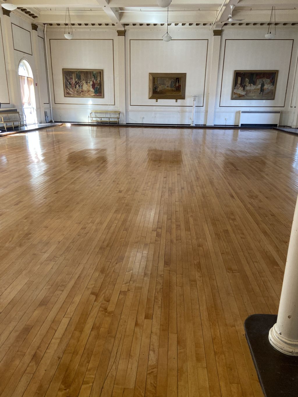 Ballroom floor we refinished. 