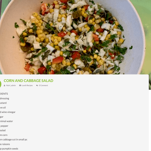 Corn and Cabbage Salad