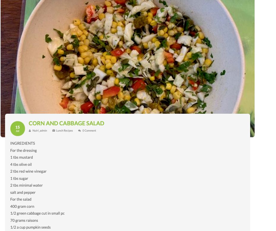 Corn and Cabbage Salad