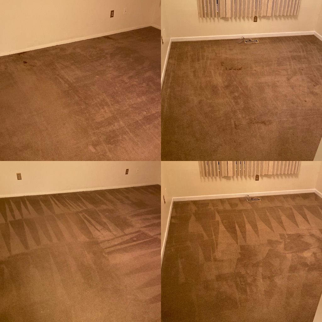 Before & after carpet cleaning 