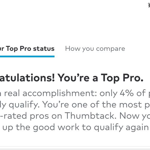 In the top 4% of Pros!!