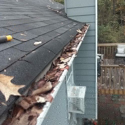 We remove all debris from gutters and also provide