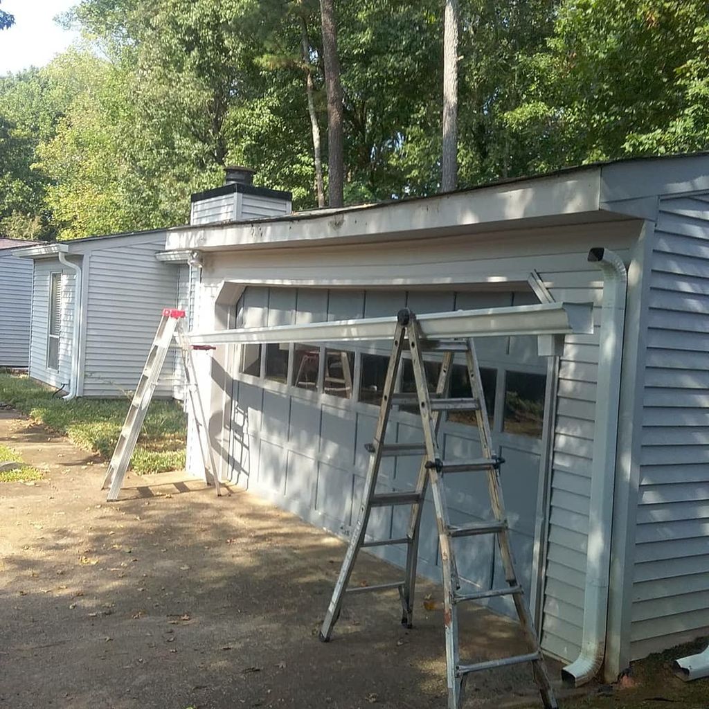 Gutter installation. 