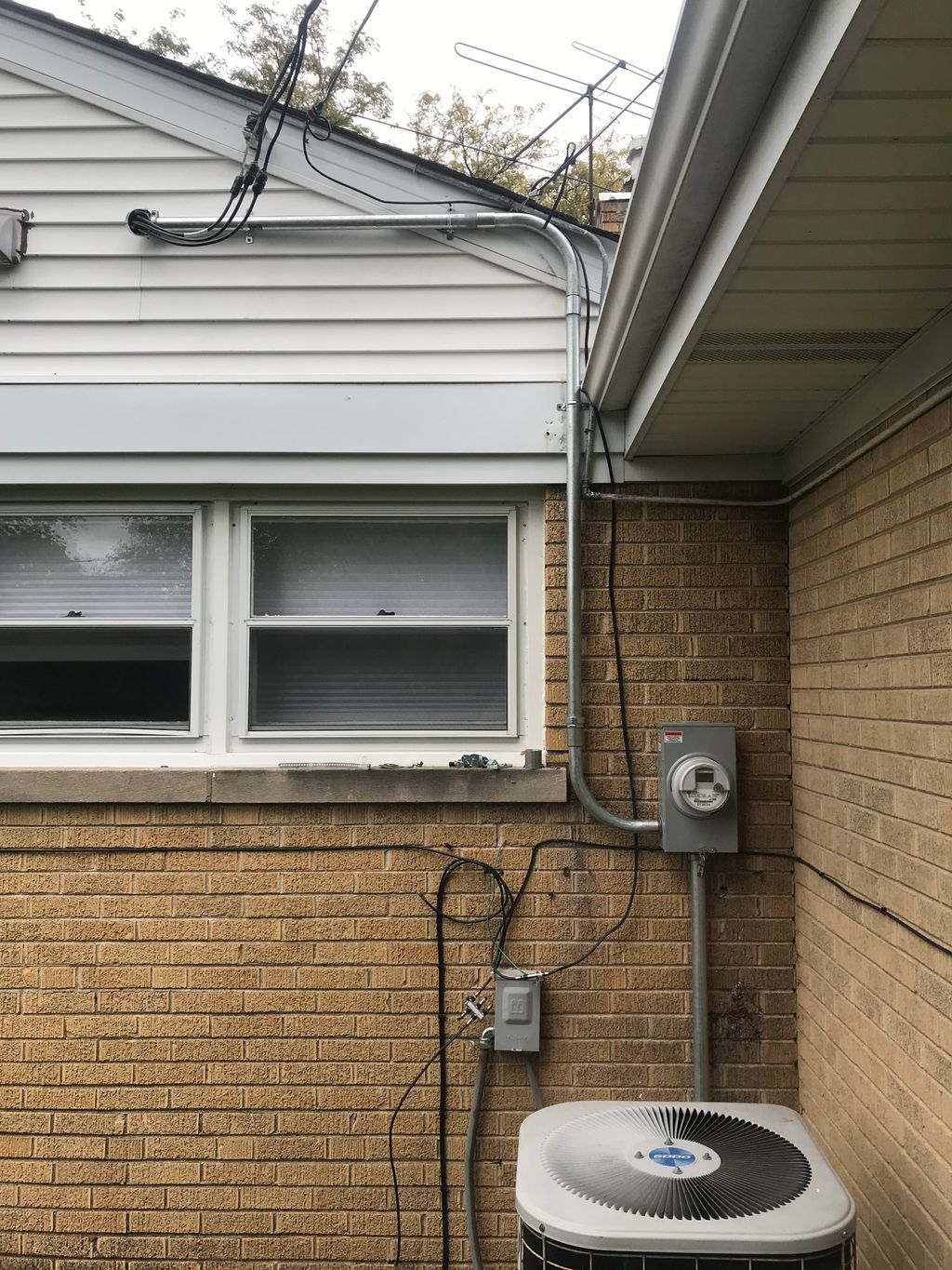 New meter and piping for service