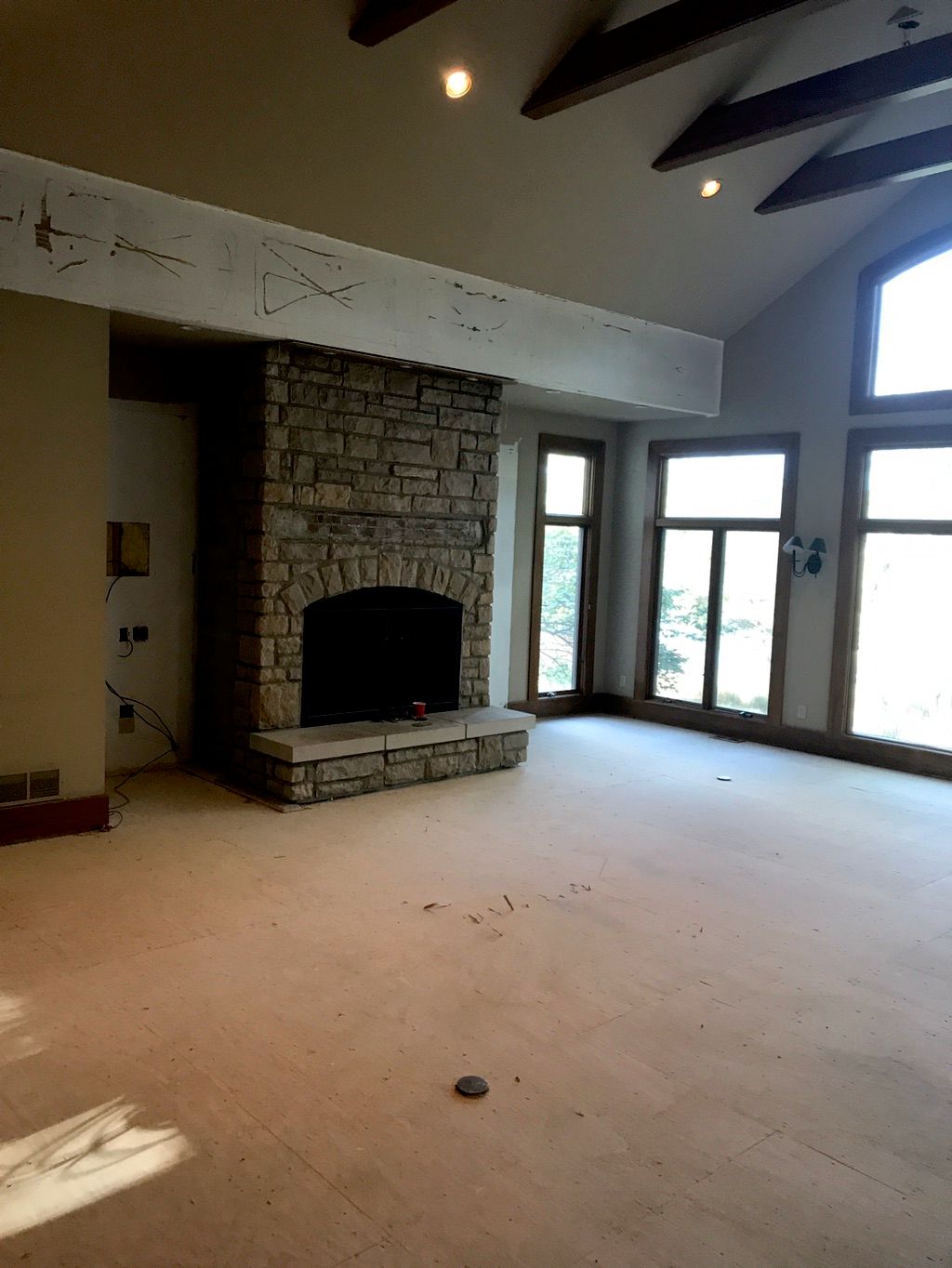 This is an after photo of our interior demolition