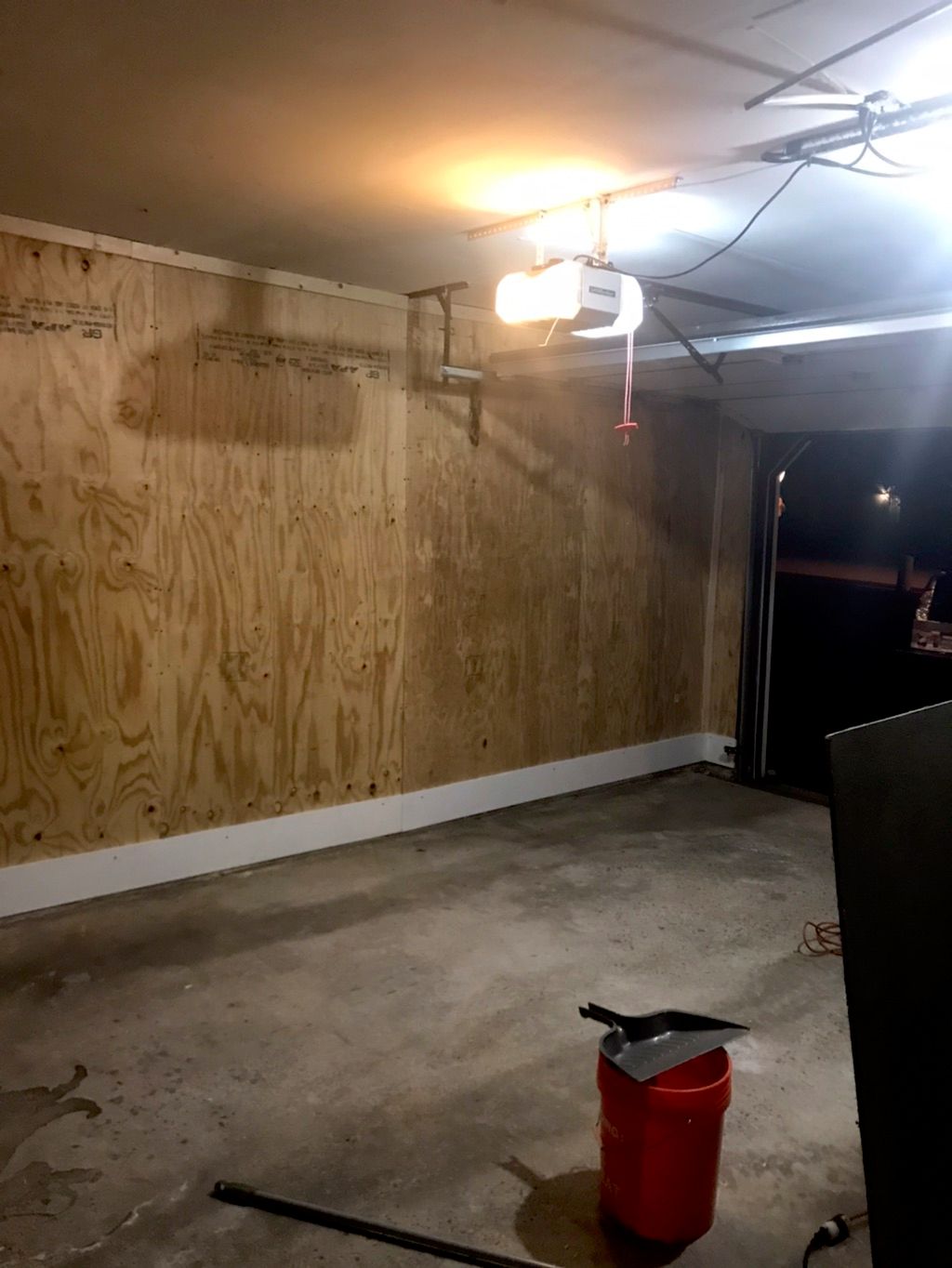 Installed plywood, per the customer on their garag