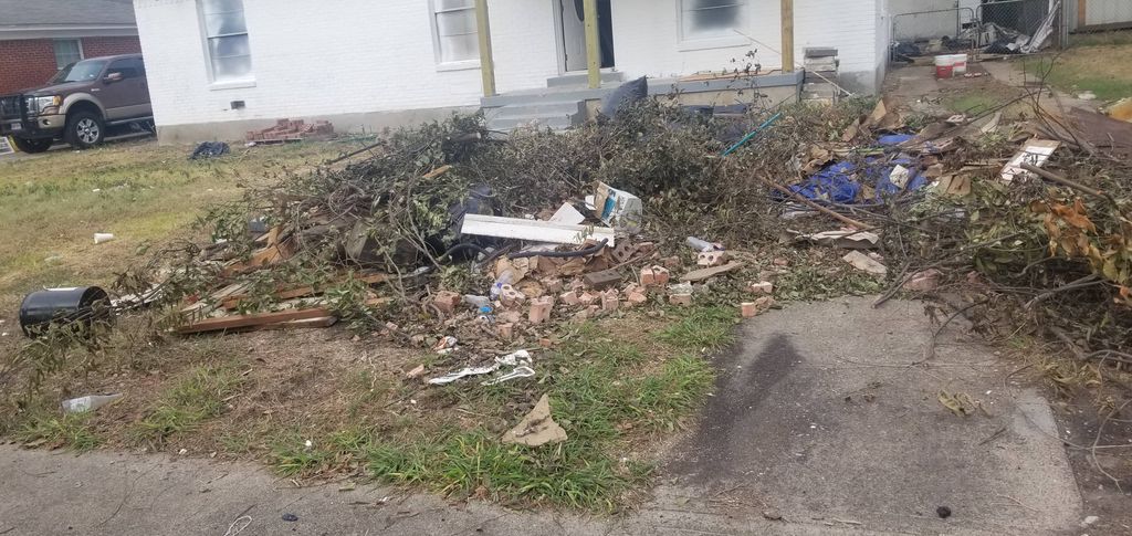 before lawn of this flip house