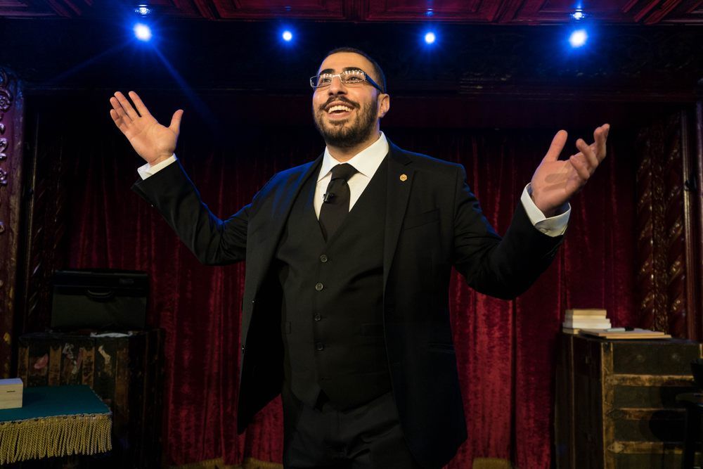 Performing at the world famous Magic Castle in Hol