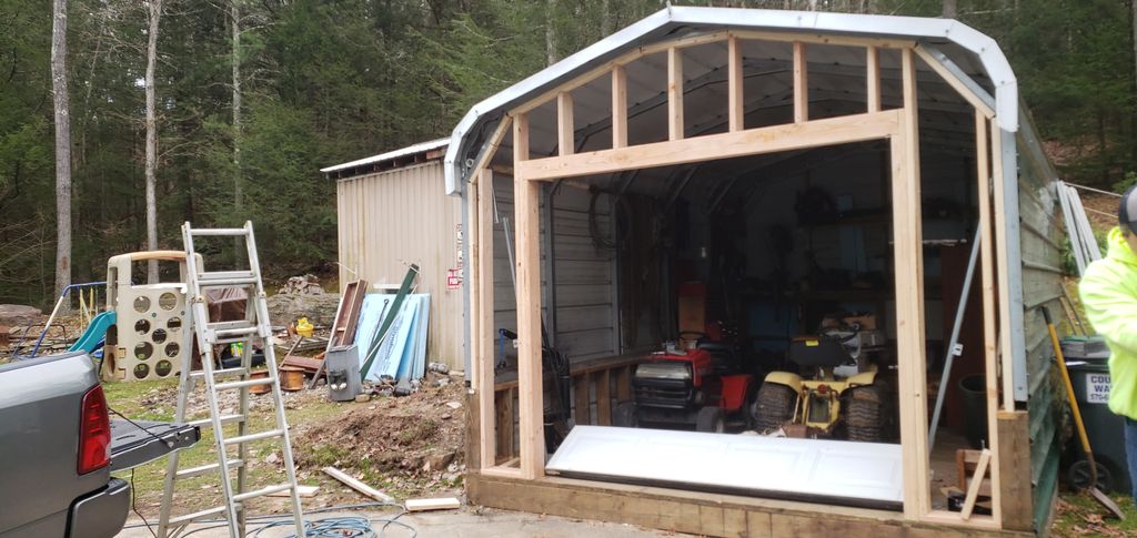 Framed out a garage door 