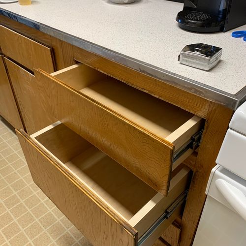 Lukas did a great job replacing the drawers in our