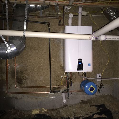 tankless installed in crawlspace