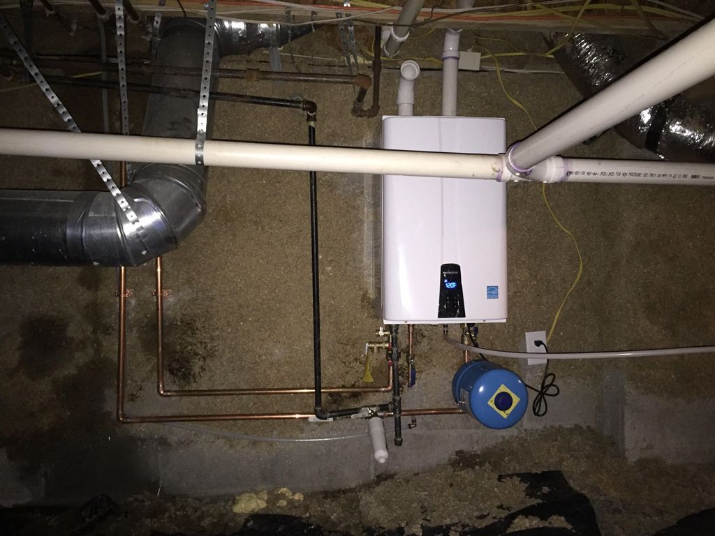 tankless installed in crawlspace