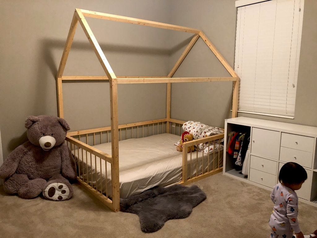 Michael built this awesome house frame bed for my 