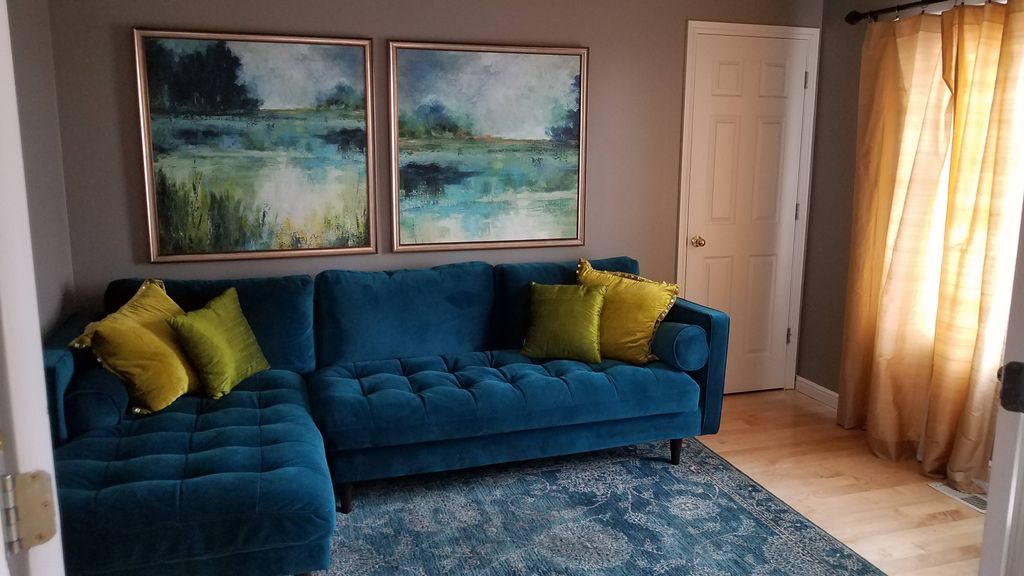 interior design of a sitting room. new paint artwo