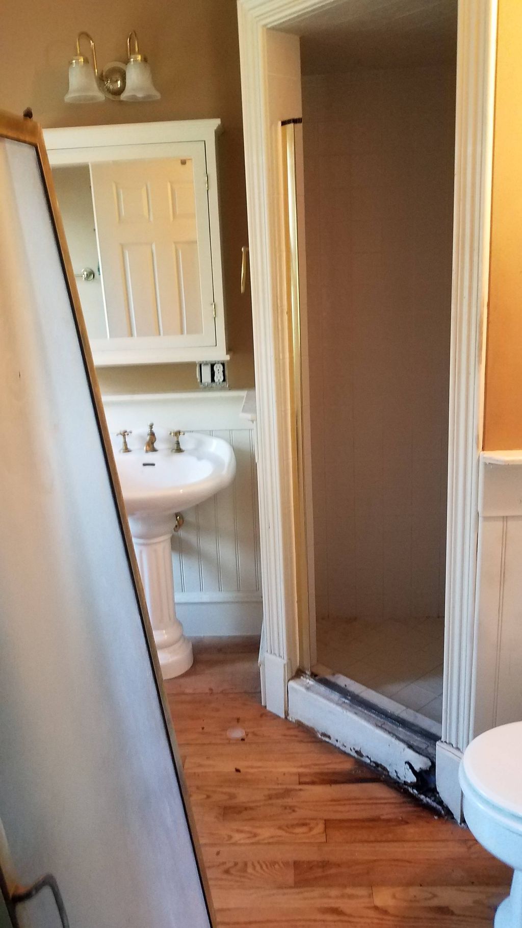 before picture, master bathroom remodel