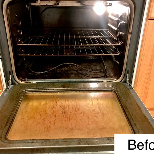 Oven Cleaning- BEFORE