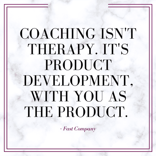 What is coaching vs therapy?