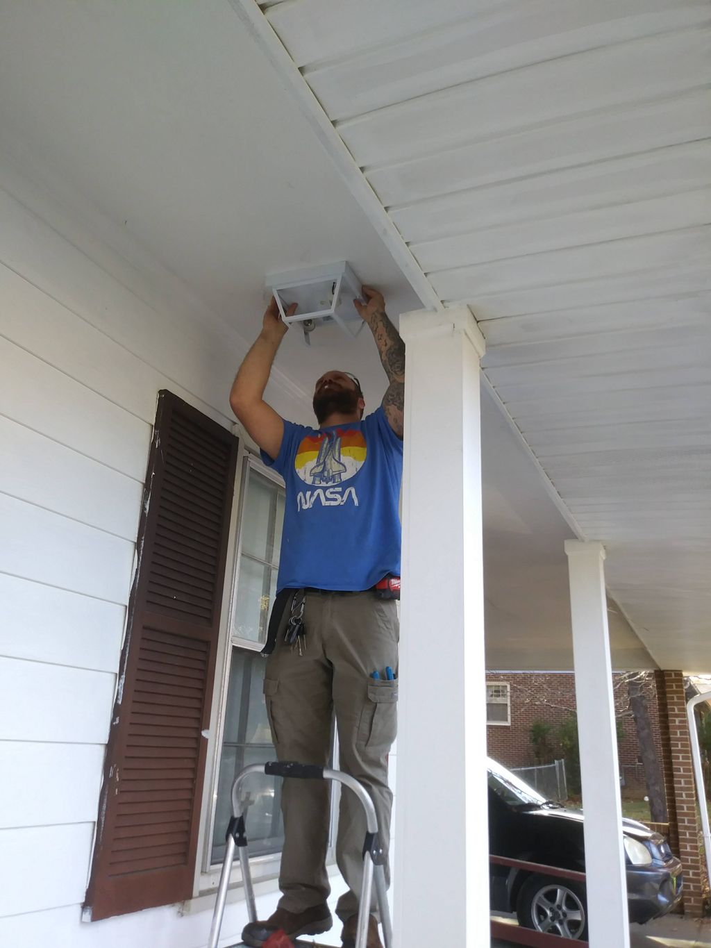 Hired Damien to remove & replace ceiling lights in