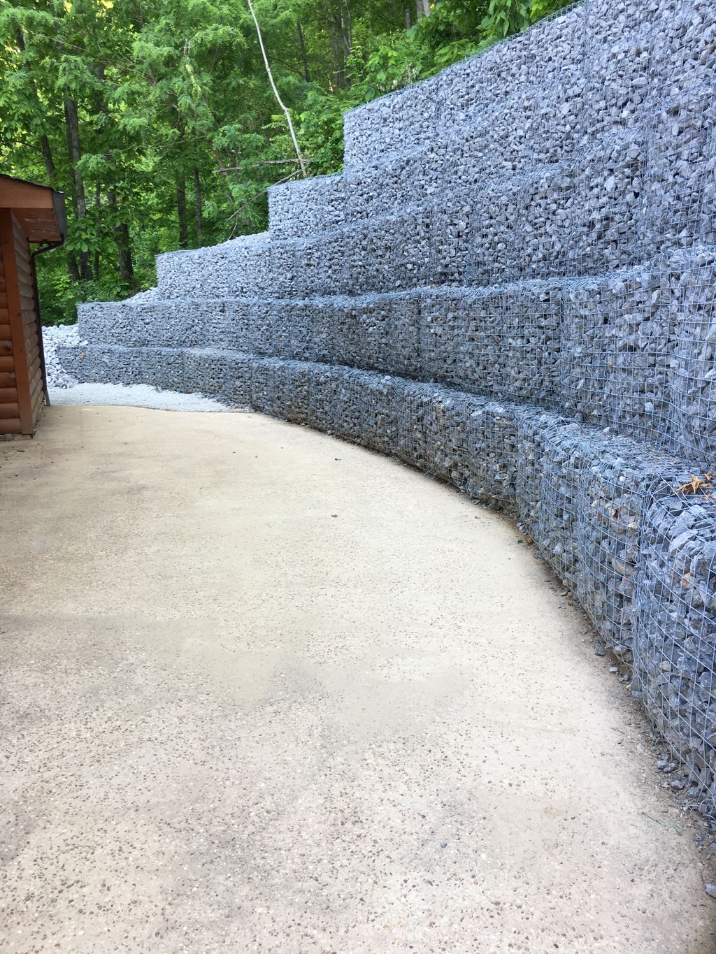 retaining wall completed