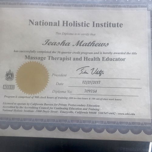 It’s official I’m your massage therapist and healt
