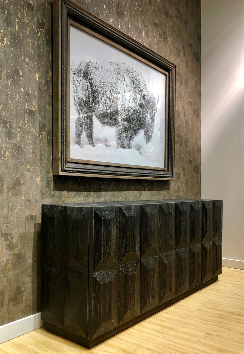 Metallic Wallpaper Installation at Silk & Co. Cher