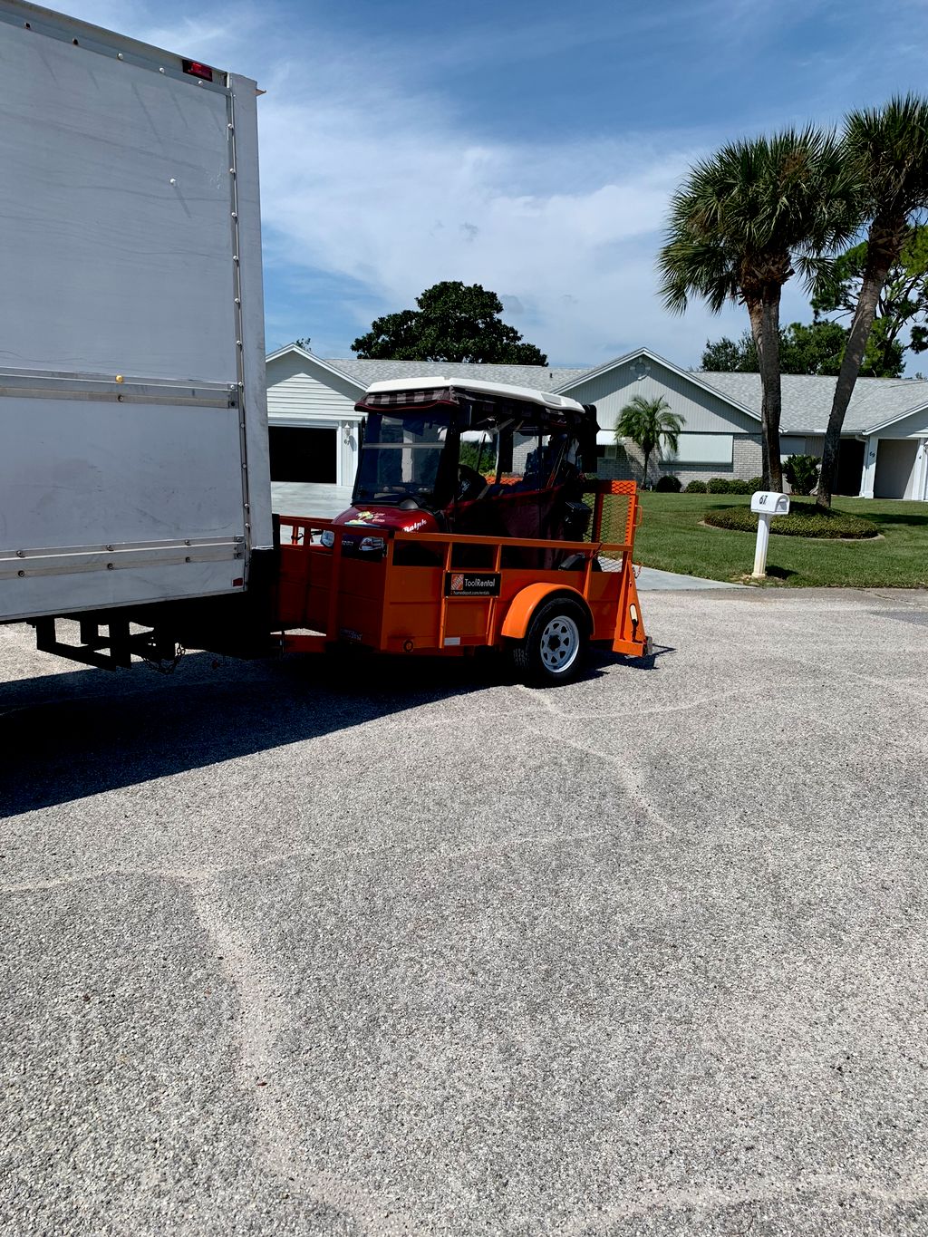 We transport golf carts, motorcycle, and Riding la
