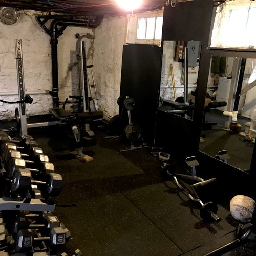 Weight side of private gym