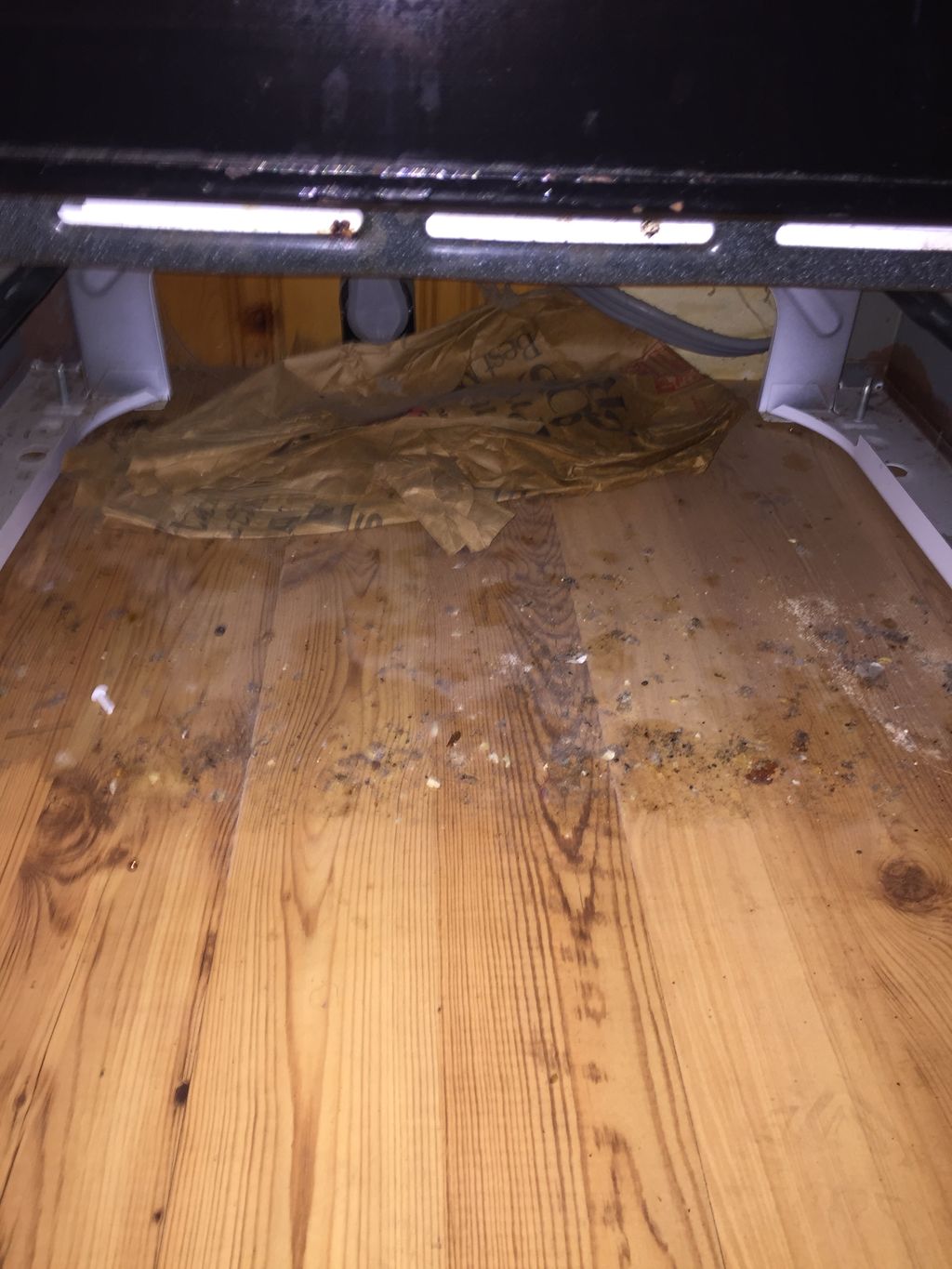 Deep cleaning under oven