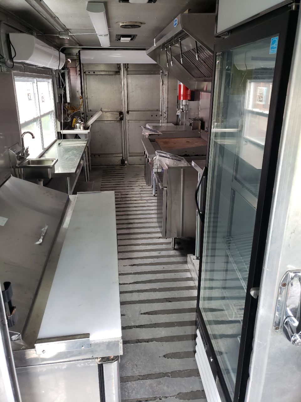 Inside the truck...