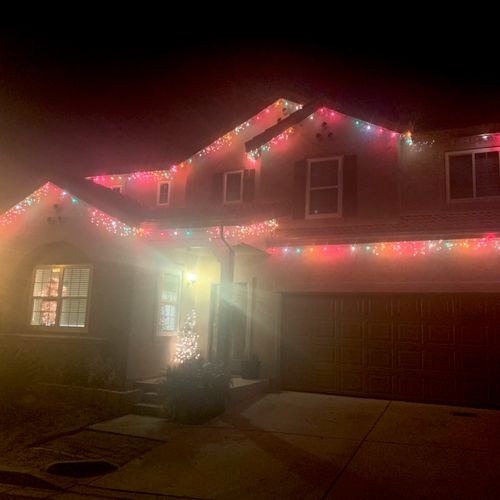 Victor installed our Christmas lights. He need a g