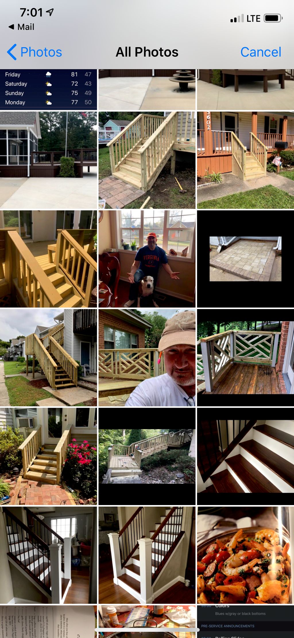 Few stairs railings 