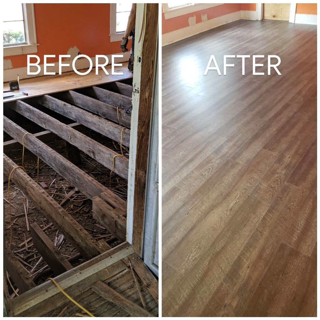 Before & After (New Vinyl Plank)