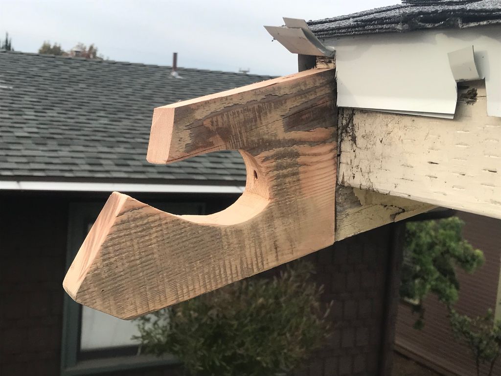 Custom carpentry repairs: original fascia board de