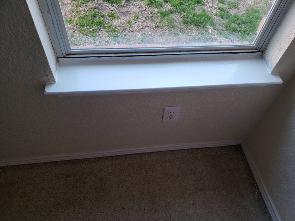 window stool water damage repair and repaint