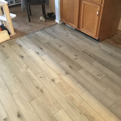 I needed help with installing a vinyl plank floor 